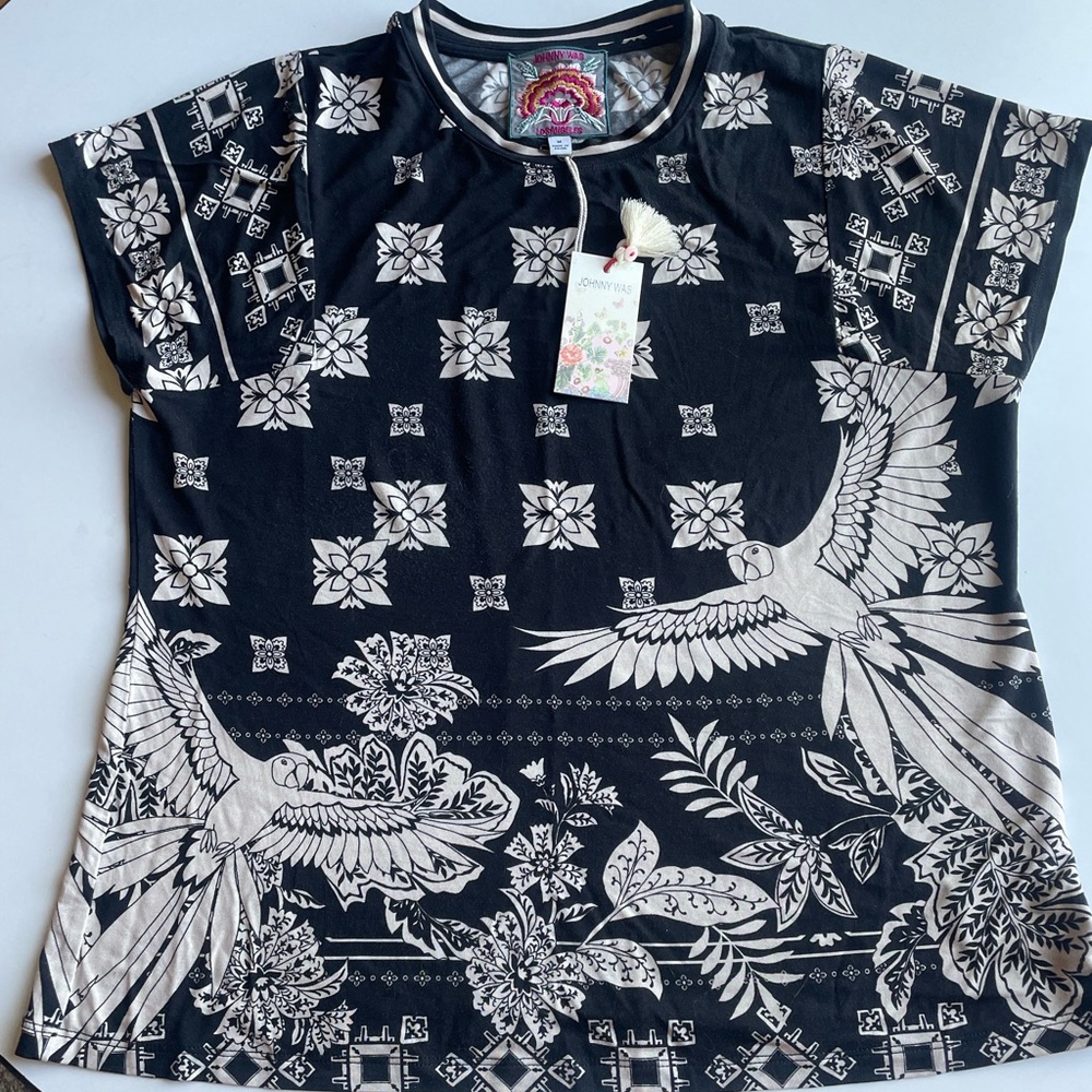 Johnny Was The Janie Favorite Boxy Square Sleeve Tee T13525-1 Size Medium NWT